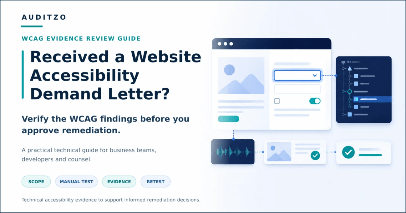 Received a Website Accessibility Demand Letter? How to Verify WCAG Findings Before Remediation