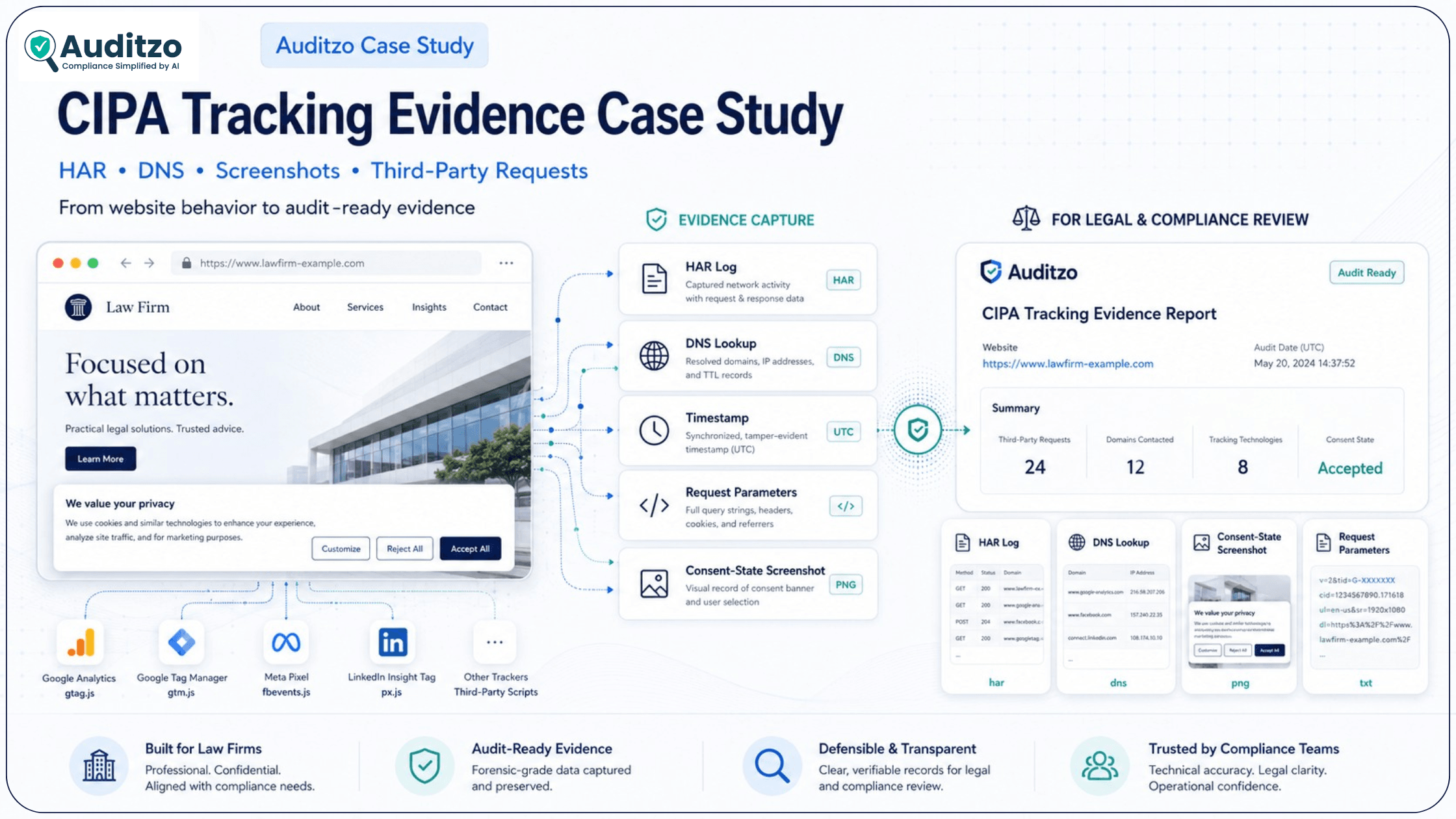 How a Law Firm Used Auditzo to Document CIPA Tracking Evidence